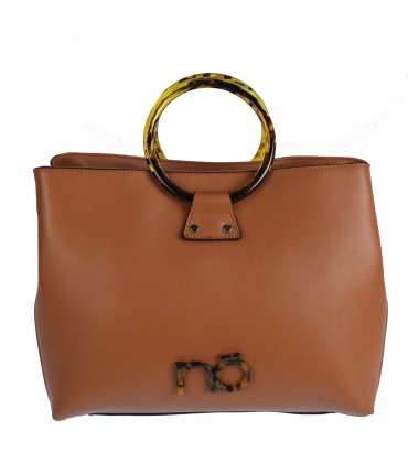 Handbag with an interesting round handle J3760 NOBO