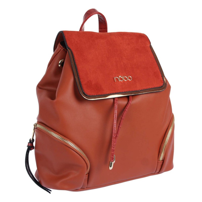 Backpack with a suede flap J0250 NOBO