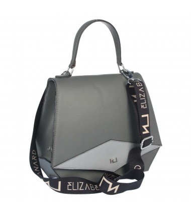 Dámska kožená kabelka EC001 s remienkom s logom ELIZABET CANARD PROMO