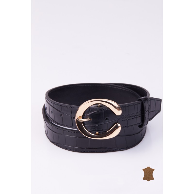 Women's leather belt BLT003021JZ-M20 S / M MONNARI