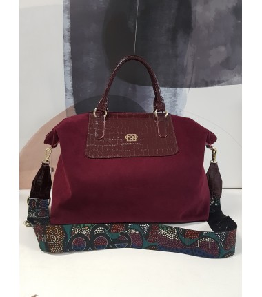 Large suede handbag 2016ET A5 EGO