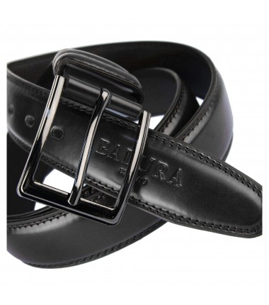 Men's leather belt JPC-31-03 BLACK Badura