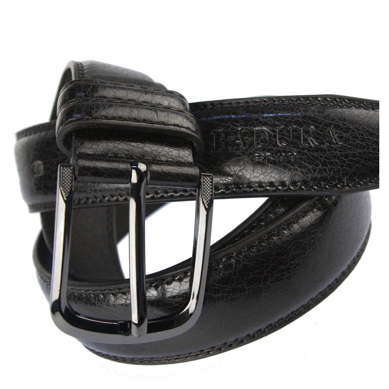 Men's leather belt JPC-31-05 BLACK Badura
