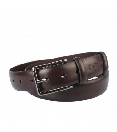 Men's leather belt JPC-2083 BROWN Badura