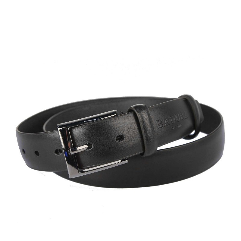 Men's leather belt JPC-2086 BLACK Badura