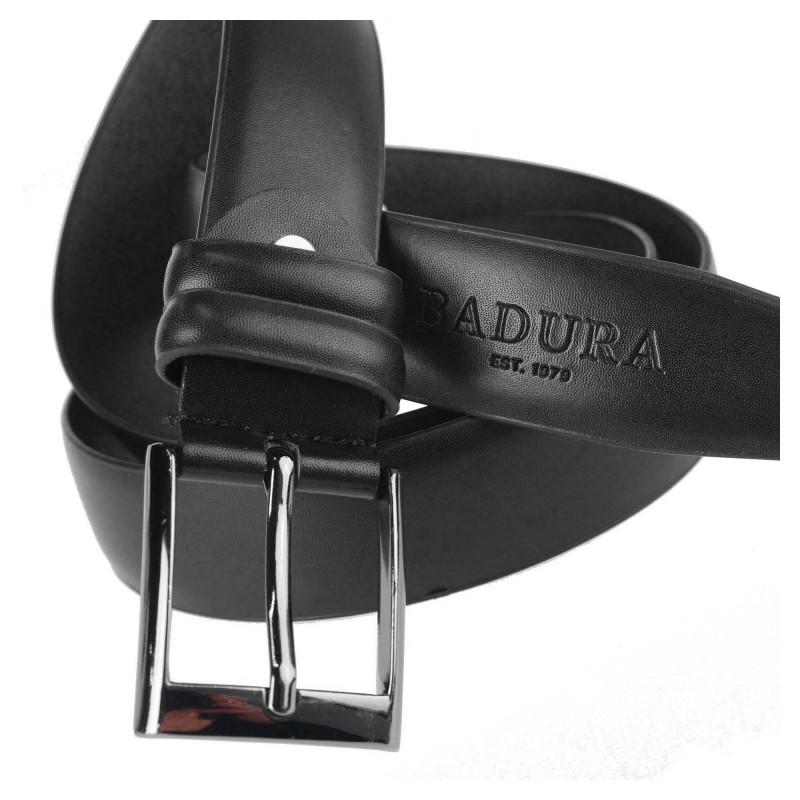 Men's leather belt JPC-2086 BLACK Badura