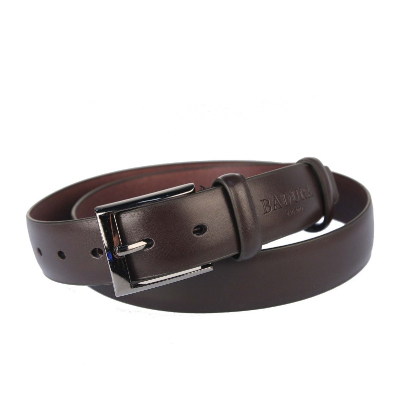 Leather men's belt JPC-2086 BROWN Badura