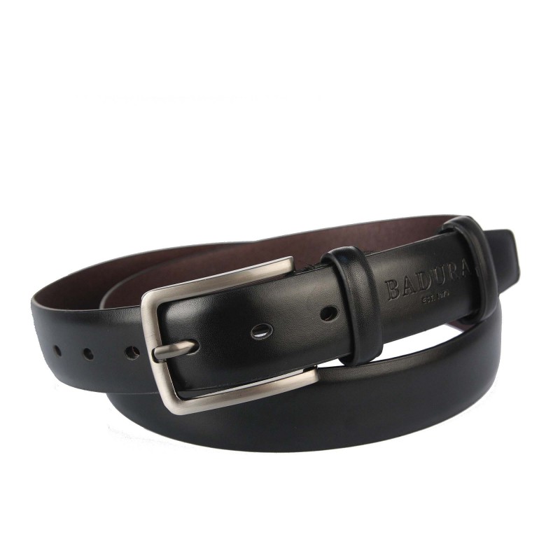 Men's leather belt JPC-2089 BLACK Badura