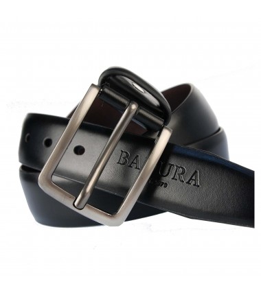 Men's leather belt JPC-2089 BLACK Badura