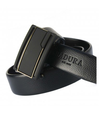 Men's leather belt JPC-AU-01 BLACK Badura automatic
