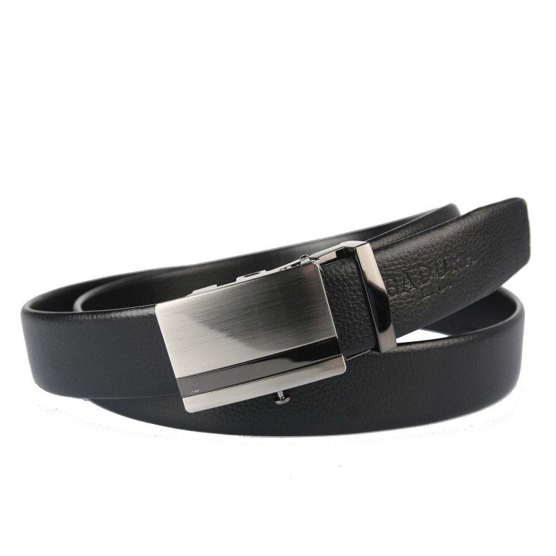 Men's leather belt JPC-AU-02 BLACK Badura automatic