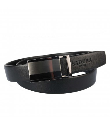 Men's leather belt JPC-AU-10 BLACK Badura automatic