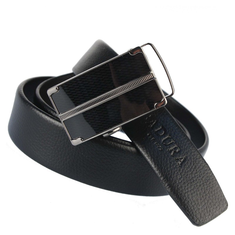 Men's leather belt JPC-AU-13 BLACK Badura automatic