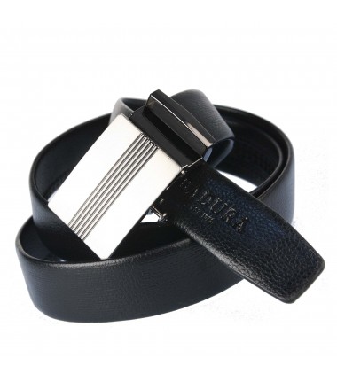 Men's leather belt JPC-AU-14 BLACK Badura automatic