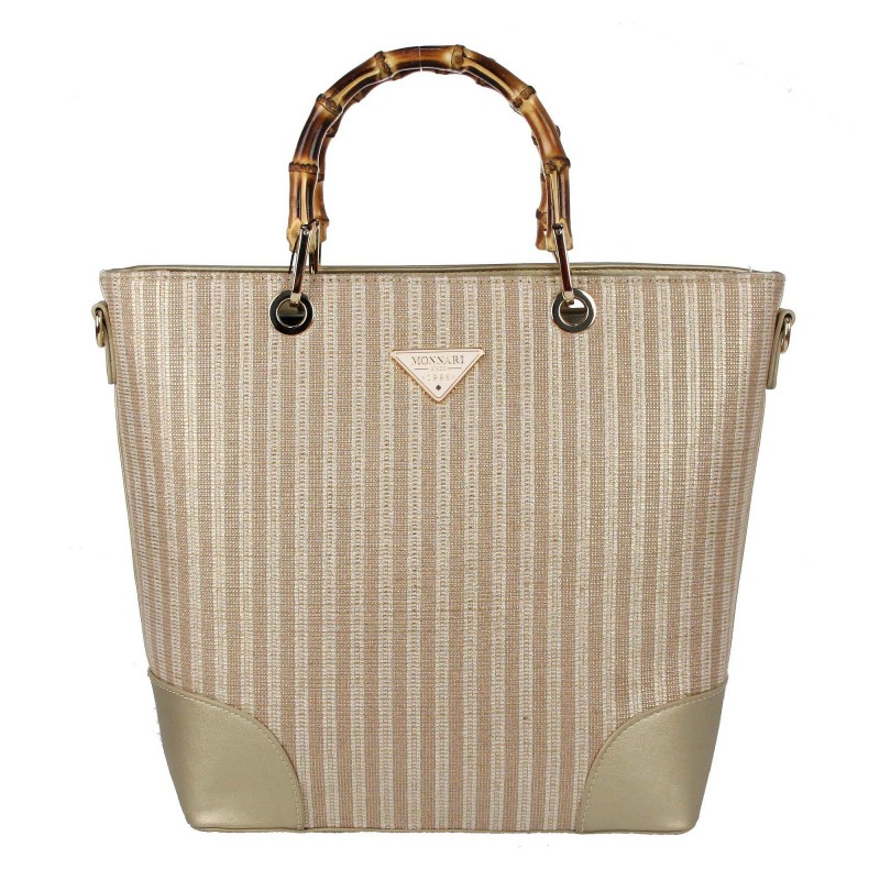 Handbag with a bamboo handle A57022WL Monnari