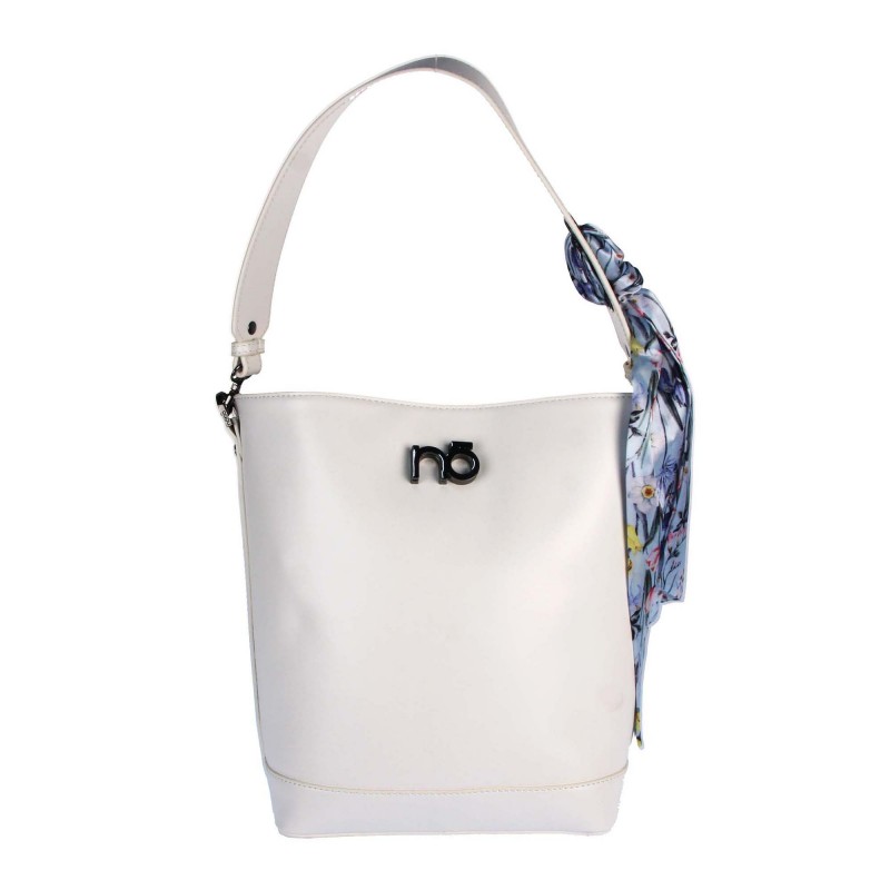 Handbag with a decorative flower scarf K1870 NOBO