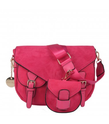 Handbag with pockets AMR-BO921 ALEX MAX suede