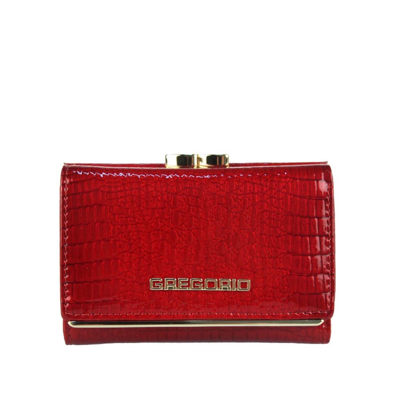 Small lacquered wallet SLL117 GREGORIO croco