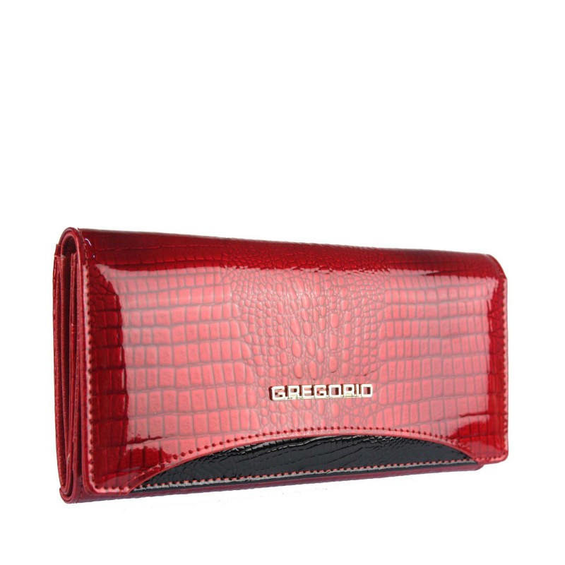 Women's varnished wallet GP102 GREGORIO croco