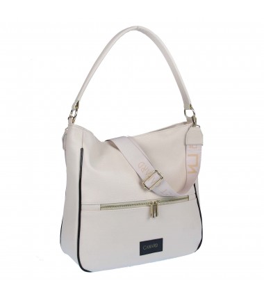 Handbag with a front pocket P656 A13 Elizabet Canard