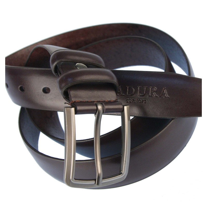 Men's leather belt JPC-2081 BROWN Badura