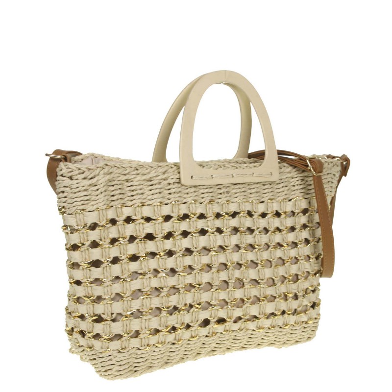 Beach basket handbag nature S247 Flora & Co