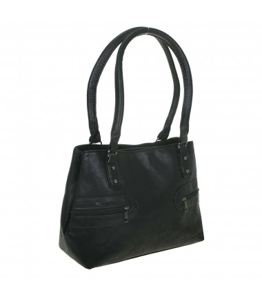Elegant handbag 1513 Elisa with zippers at the front