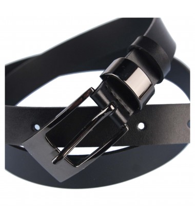 Women's leather belt PA506-B-2 burnished buckle