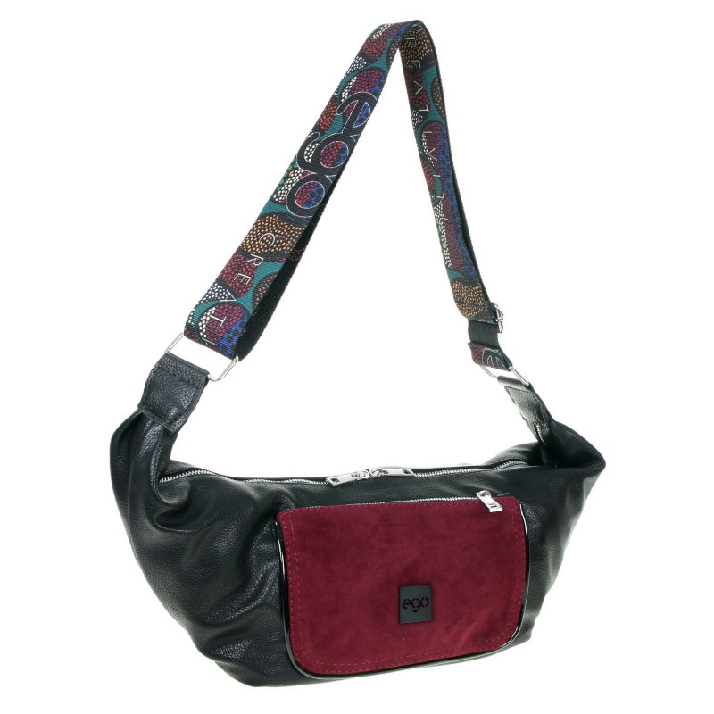 Handbag with a suede pocket C216ET F5 EGO PROMO