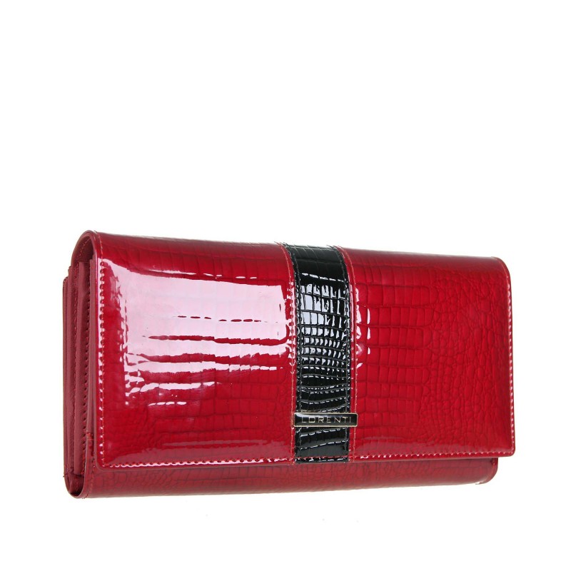 Women's wallet 76120-RS Lorenti lacquered with an animal motif