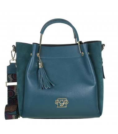 Leather handbag with suede sides ES-S0128 EGO