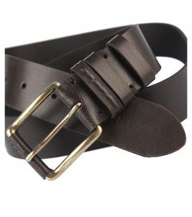 Men's leather belt II675057 D.BROWN BIG STAR