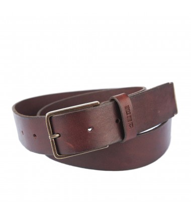 Men's leather belt HH674117 D.BROWN BIG STAR