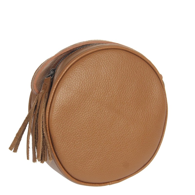 Leather round bag S0723