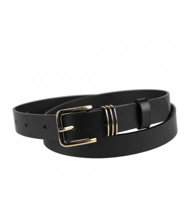 Women's belt PA643-A-30 BLACK leather