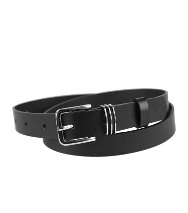Women's belt PA643-30 BLACK leather