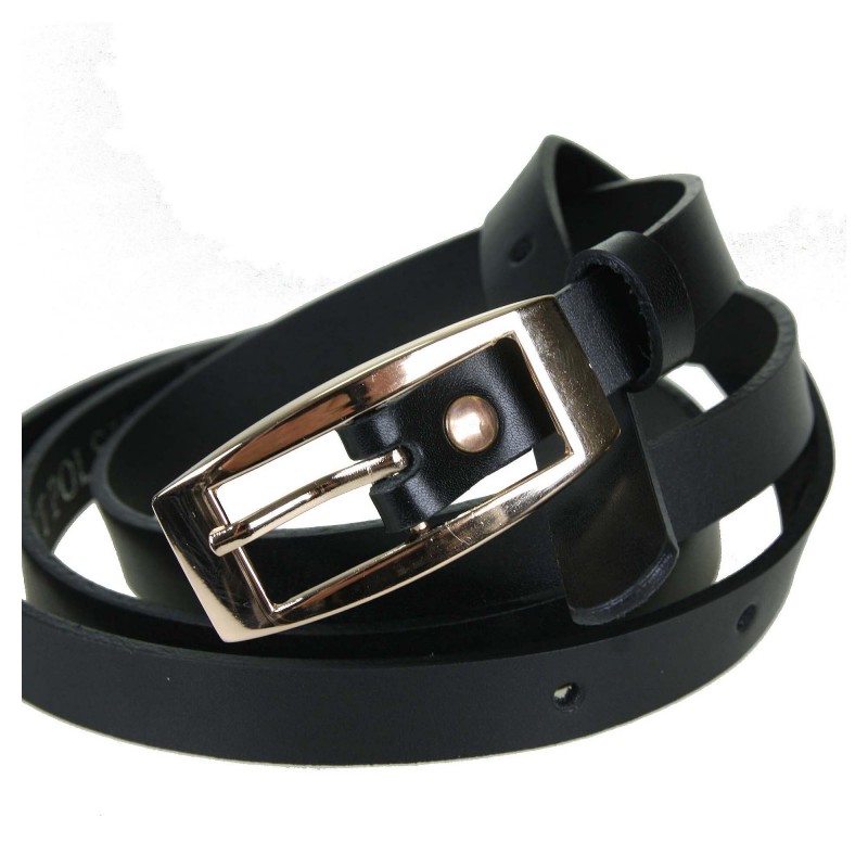 Women's belt PA146-A-15 BLACK leather
