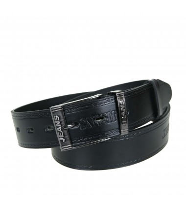 Men's leather belt MPA27-40 BLACK