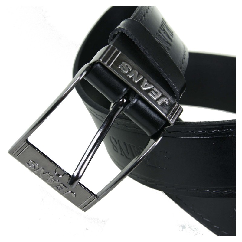 Men's leather belt MPA27-40 BLACK