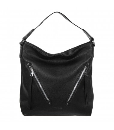 Elegant handbag 6874-2 DAVID JONES with zippers on the front