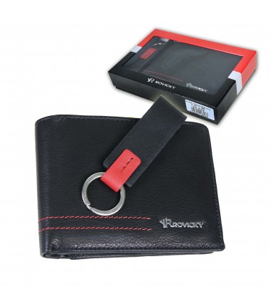 A set of men's wallet + keychain R-PK3-N992 Rovicky