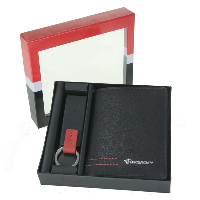 A set of men's wallet + keychain R-PK3-N4 Rovicky