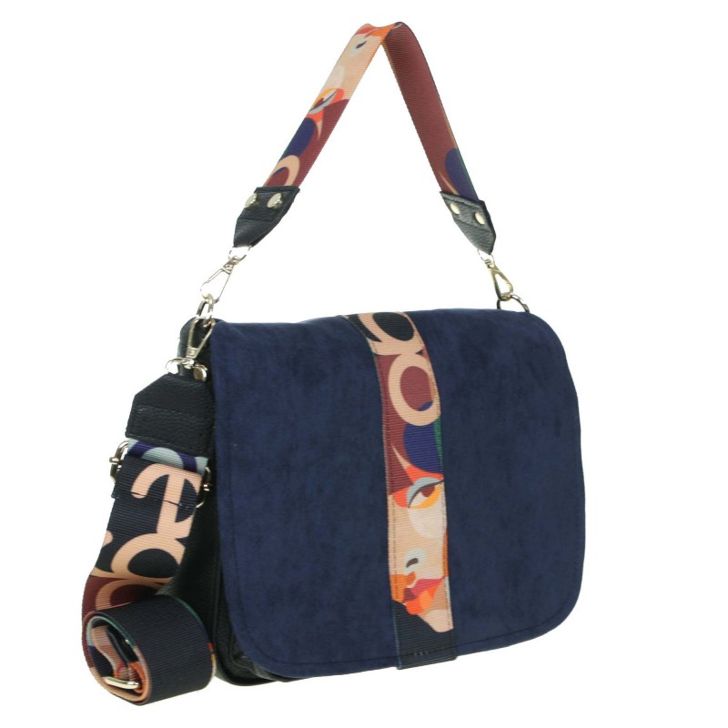 Handbag with a suede flap B119 F5 EGO