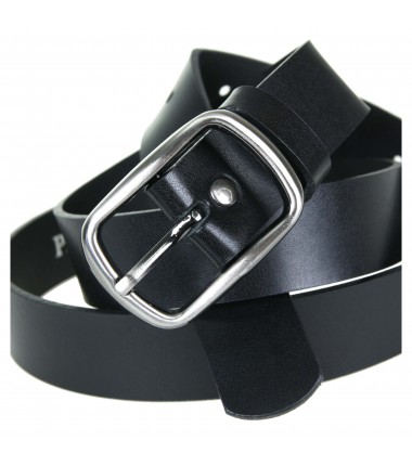 Women's belt PA482-B-30 BLACK leather