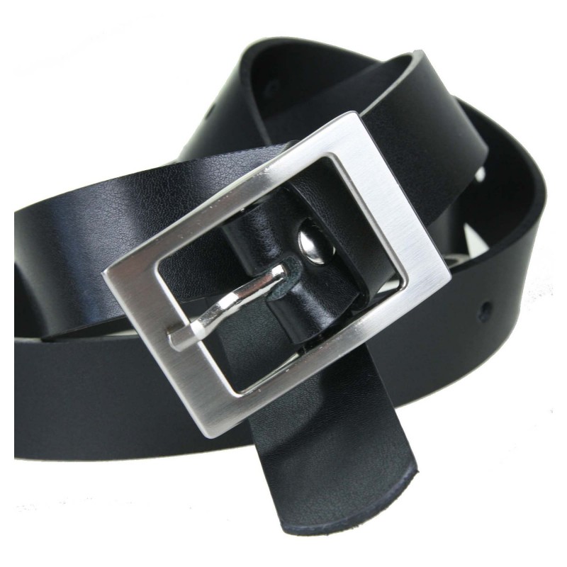 Wide women's belt PA451-30 BLACK leather