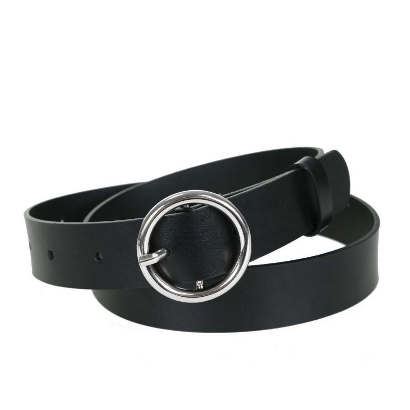 Women's belt PA561-3 BLACK leather