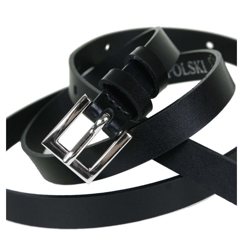 Women's belt PA556-15 BLACK leather