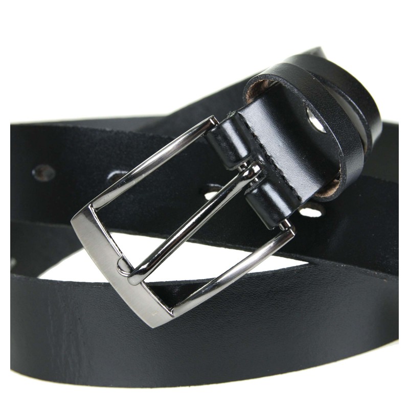 Men's leather belt PAM1102-30 BLACK