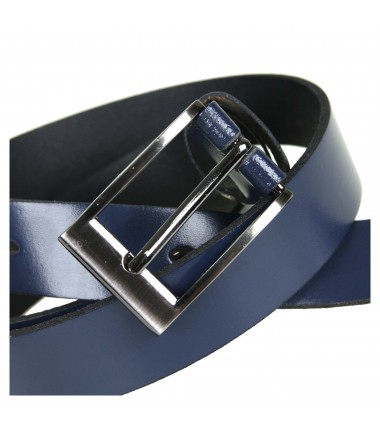 Men's leather belt PAM1109-30 NAVY