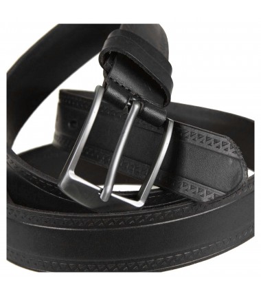 Men's leather belt PAM1096-30 BLACK